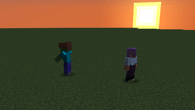 The door opens; the zombie falls through